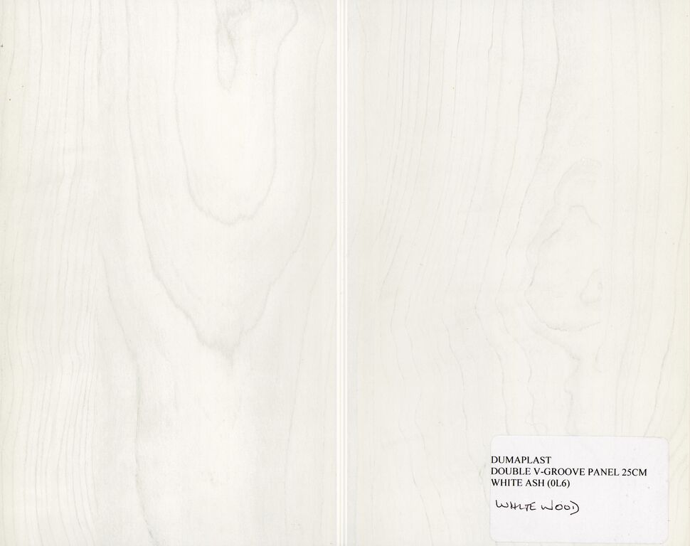 Swatch of White Wood wall panel